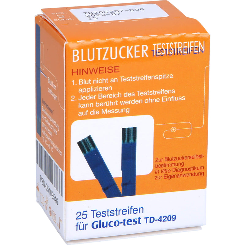 GLUCO TEST BLUTZ TESTSTREI 25 St