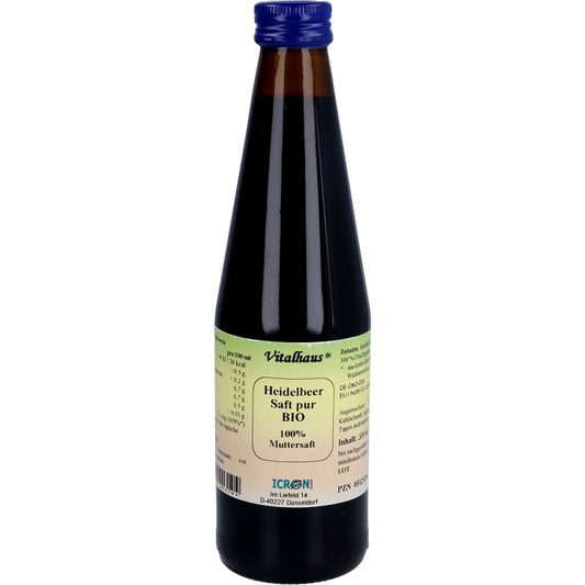HEIDELBEER SAFT pur Bio Vitalhaus 330 ml