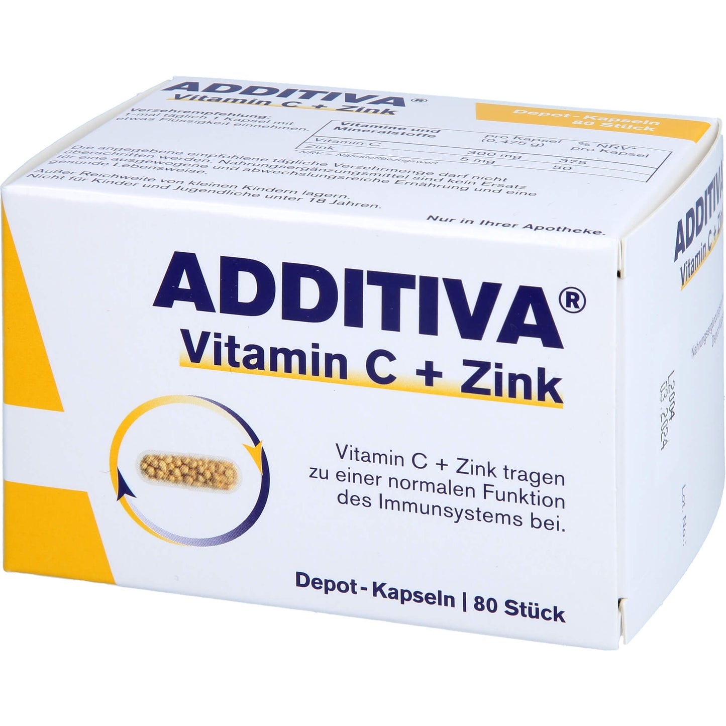 ADDITIVA Vitamin C+Zink Depotkaps.Aktionspackung 80 St