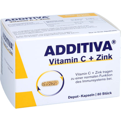 ADDITIVA Vitamin C+Zink Depotkaps.Aktionspackung 80 St