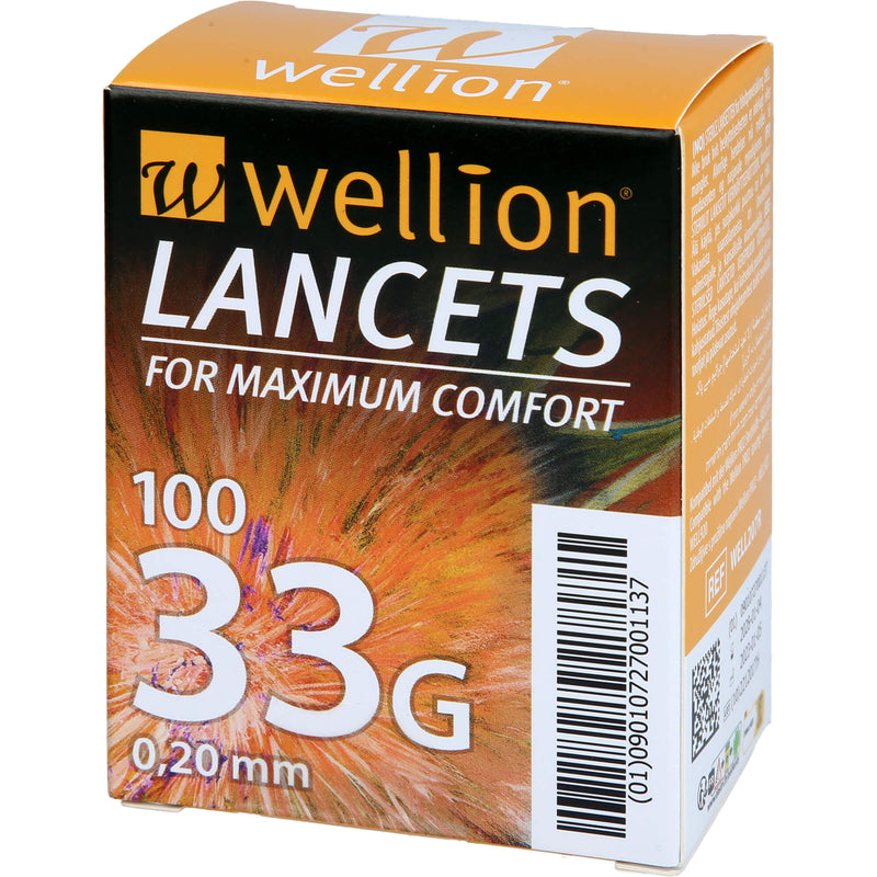 WELLION 33G LANCETS 100 St