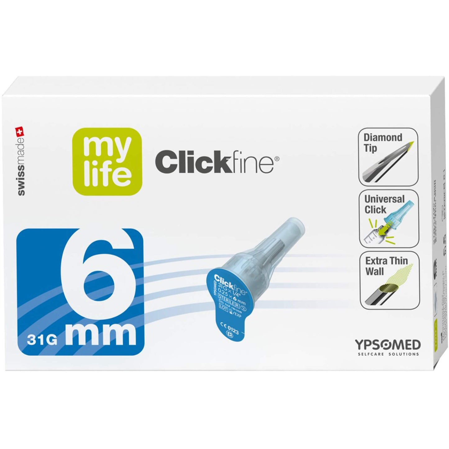 MYLIFE Clickfine Pen-Nadeln 31 G 6 mm 100 St