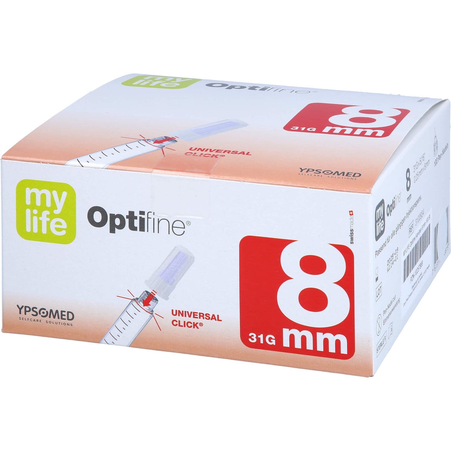 MYLIFE Optifine Pen-Nadeln 8 mm 100 St