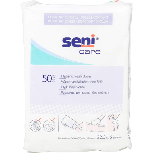 SENI Waschhandschuhe unfoliert 50 St
