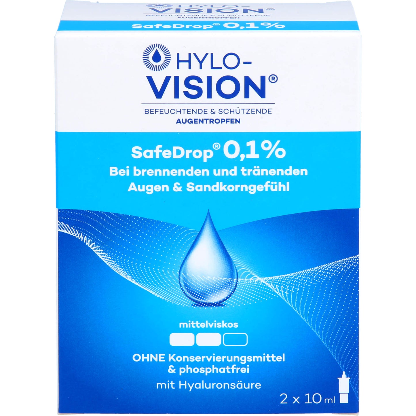 HYLO-VISION SafeDrop 0,1% Augentropfen 2X10 ml