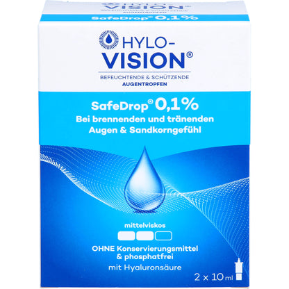HYLO-VISION SafeDrop 0,1% Augentropfen 2X10 ml