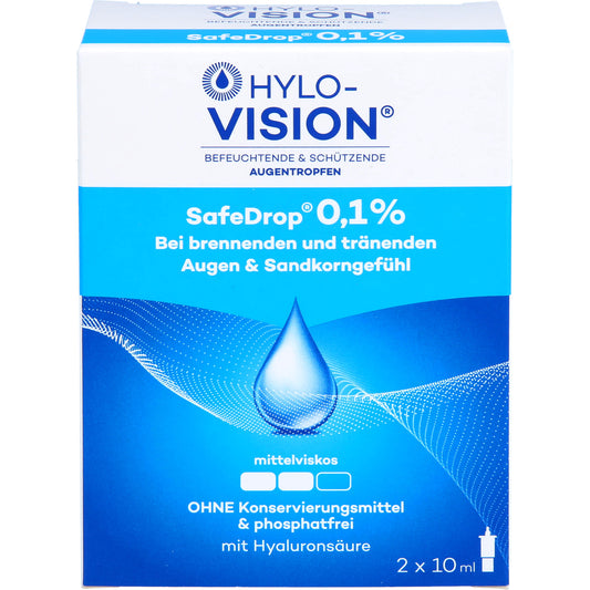 HYLO-VISION SafeDrop 0,1% Augentropfen 2X10 ml