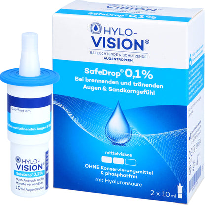 HYLO-VISION SafeDrop 0,1% Augentropfen 2X10 ml