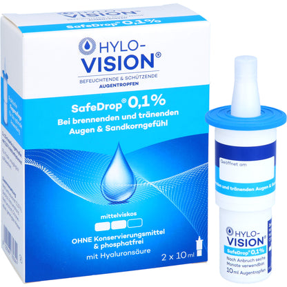 HYLO-VISION SafeDrop 0,1% Augentropfen 2X10 ml