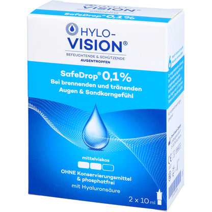 HYLO-VISION SafeDrop 0,1% Augentropfen 2X10 ml
