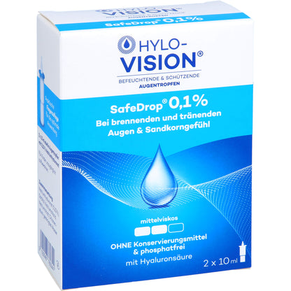 HYLO-VISION SafeDrop 0,1% Augentropfen 2X10 ml