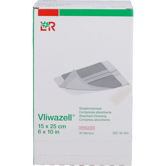 VLIWAZELL Saugkompressen steril 15x25 cm 30 St