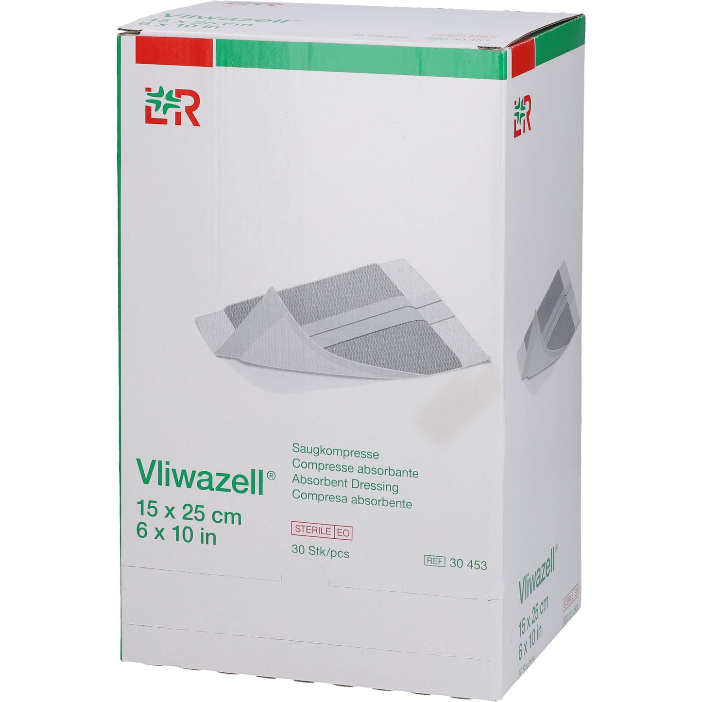 VLIWAZELL Saugkompressen steril 15x25 cm 30 St