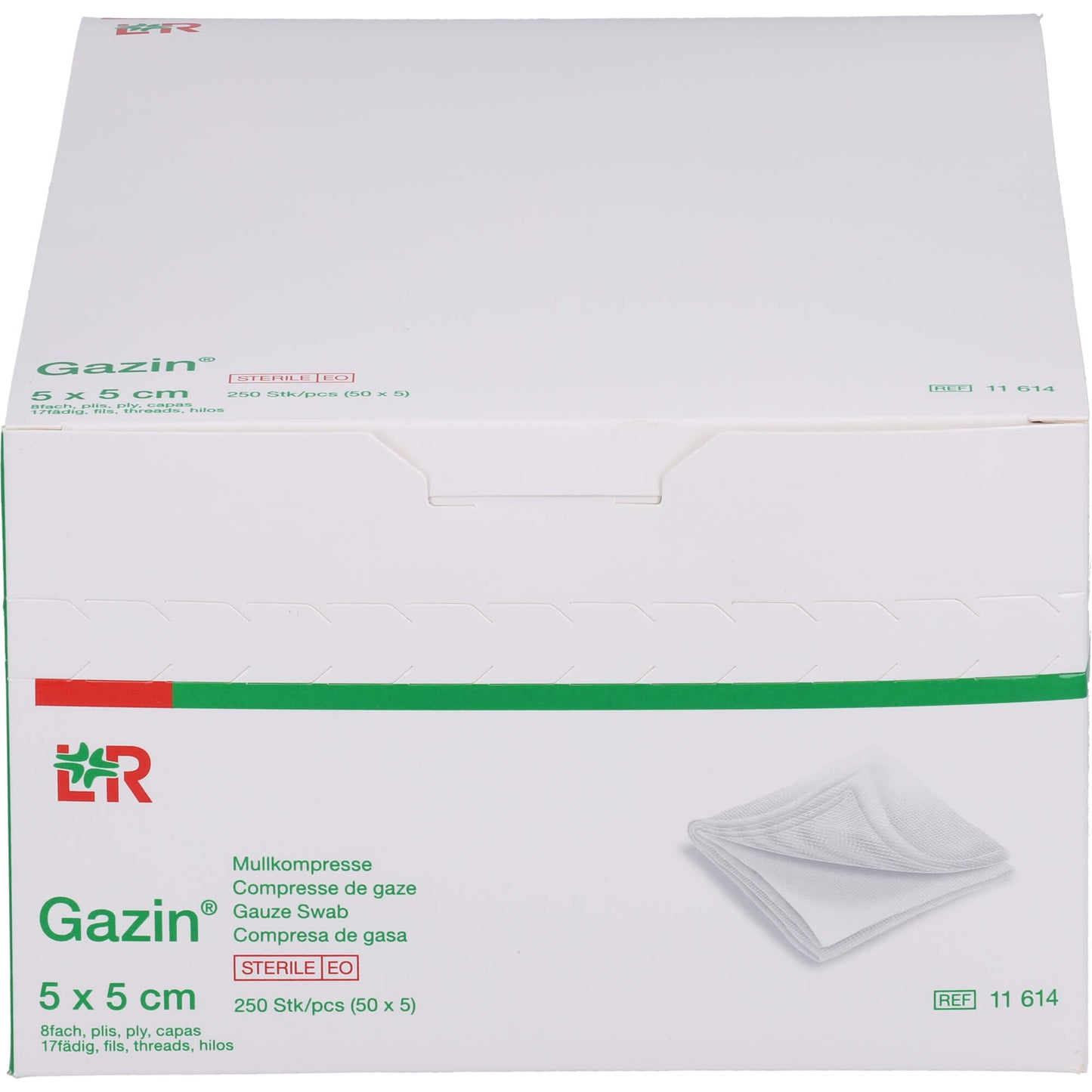 GAZIN Mullkomp.5x5 cm steril 8fach 50X5 St