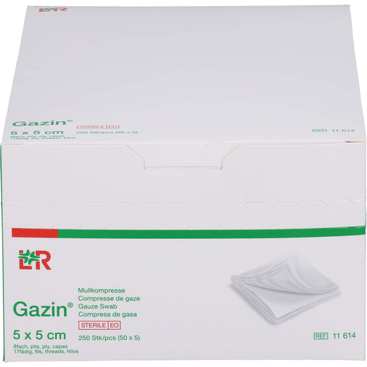 GAZIN Mullkomp.5x5 cm steril 8fach 50X5 St