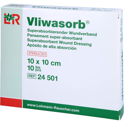 VLIWASORB superabsorb.Saugkomp.steril 10x10 cm 10 St