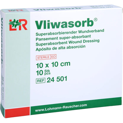 VLIWASORB superabsorb.Saugkomp.steril 10x10 cm 10 St