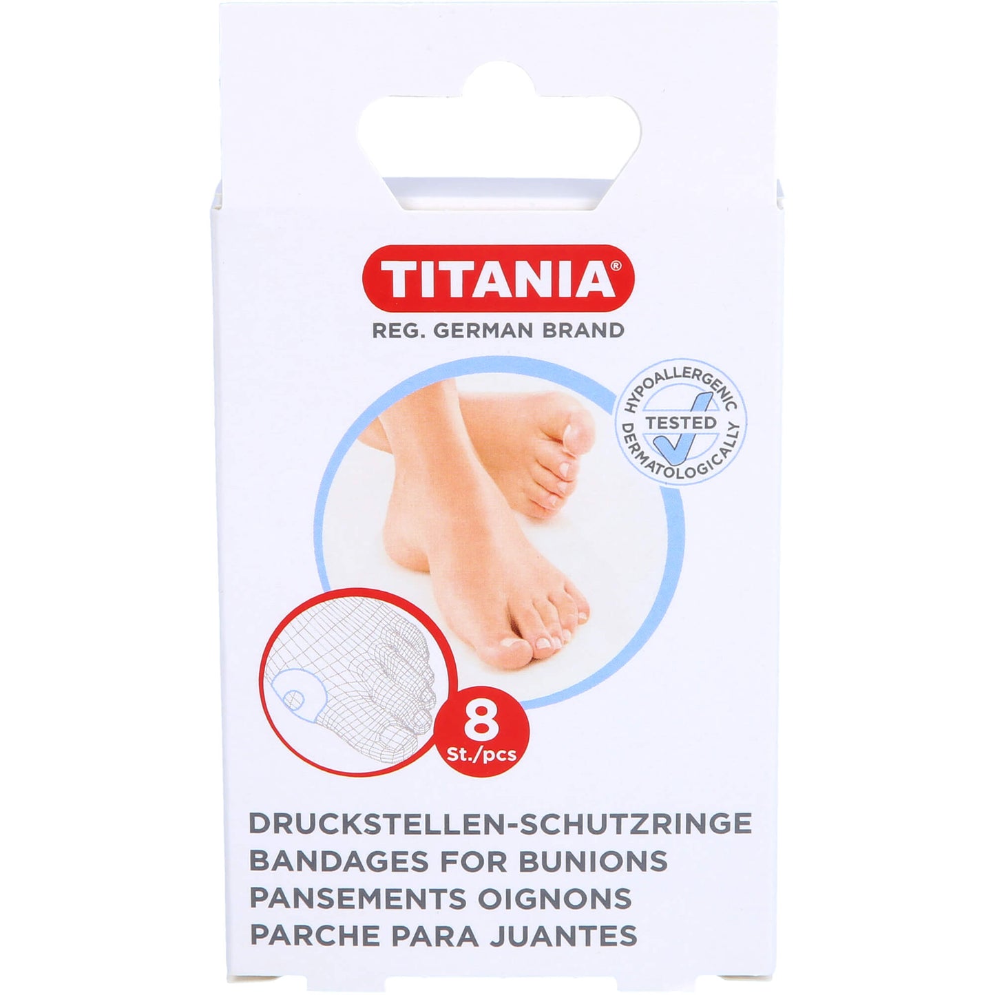 DRUCKSTELLEN Schutzringe groß TITANIA 8 St