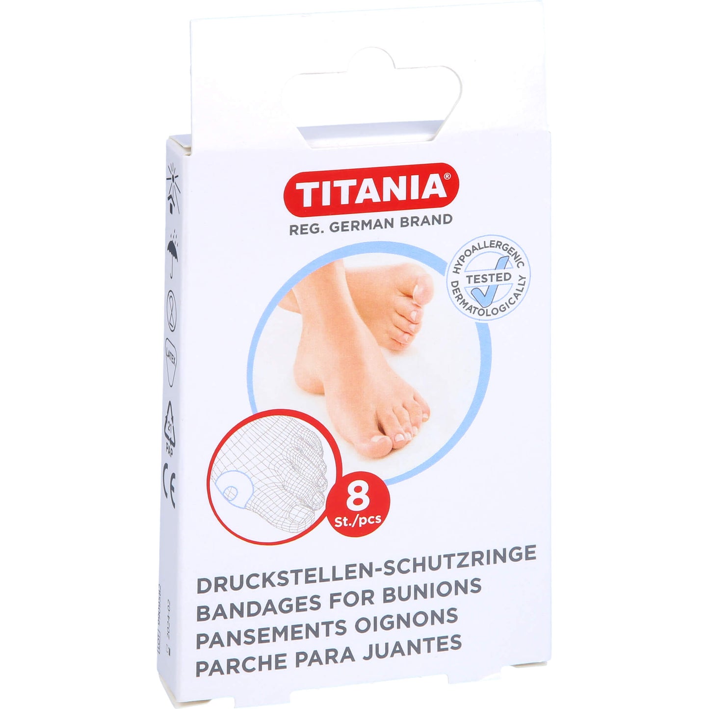 DRUCKSTELLEN Schutzringe groß TITANIA 8 St