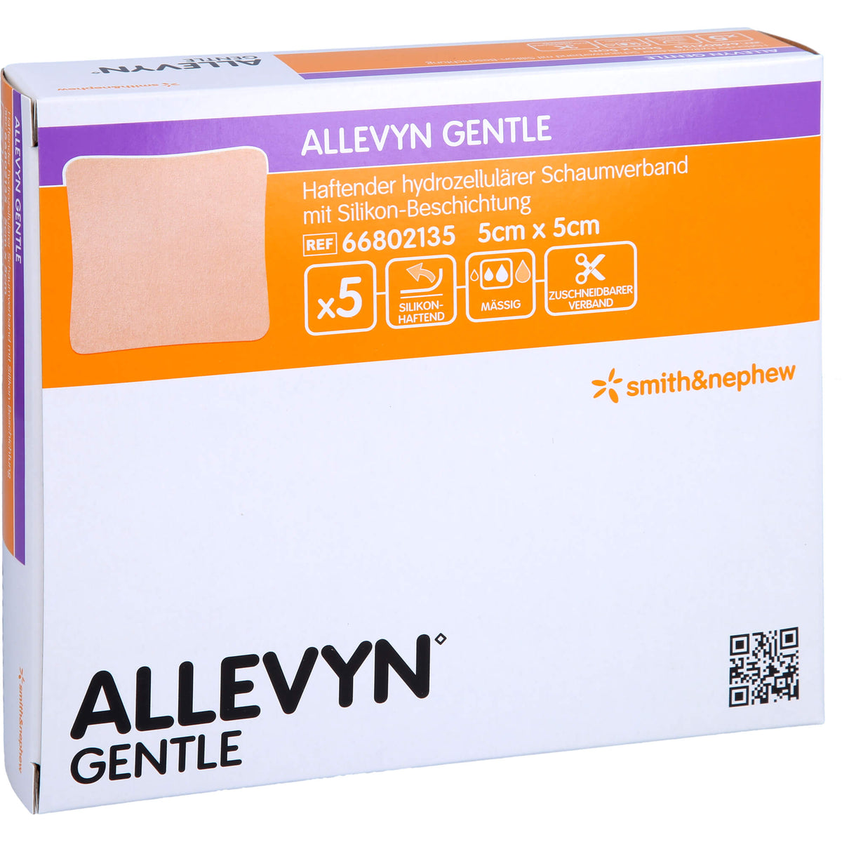 ALLEVYN Gentle 5x5 cm Schaumverband 5 St