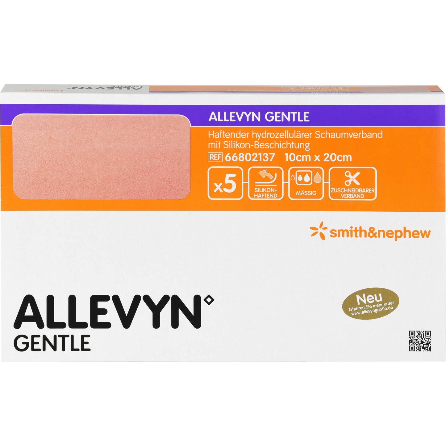 ALLEVYN Gentle 10x20 cm Schaumverband 5 St