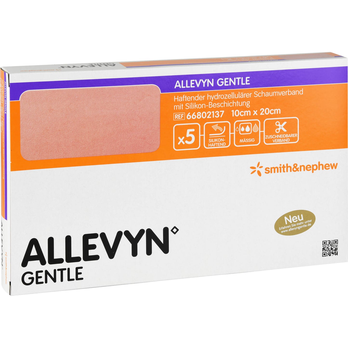 ALLEVYN Gentle 10x20 cm Schaumverband 5 St