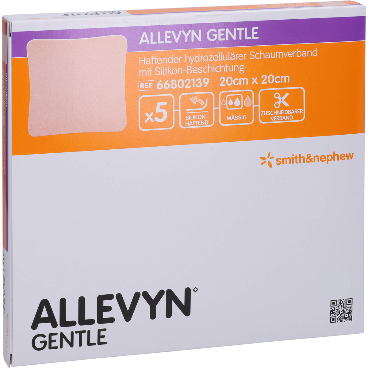 ALLEVYN Gentle 20x20 cm Schaumverband 5 St