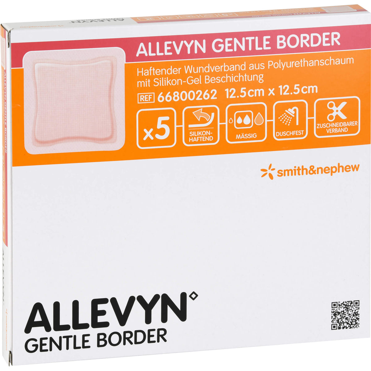 ALLEVYN Gentle Border 12,5x12,5 cm Schaumverb. 5 St