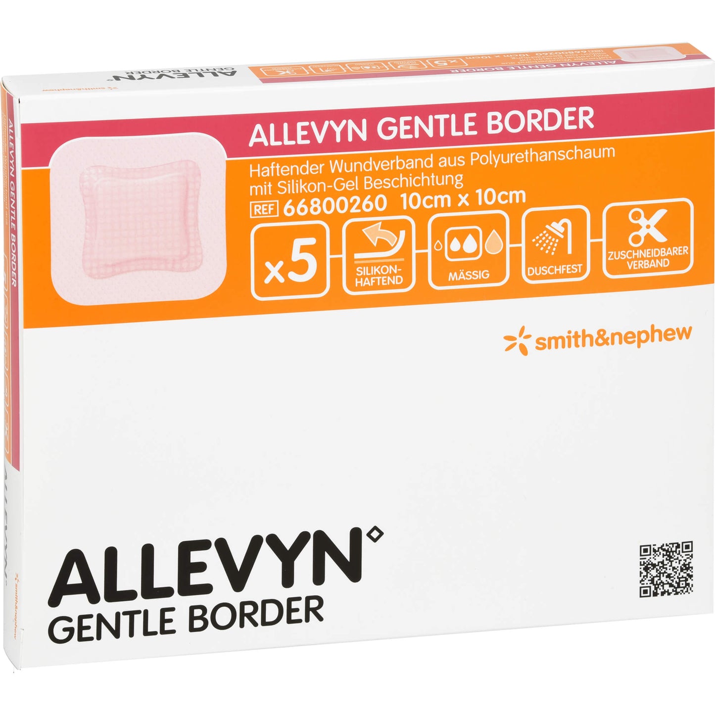 ALLEVYN Gentle Border 10x10 cm Schaumverb. 5 St