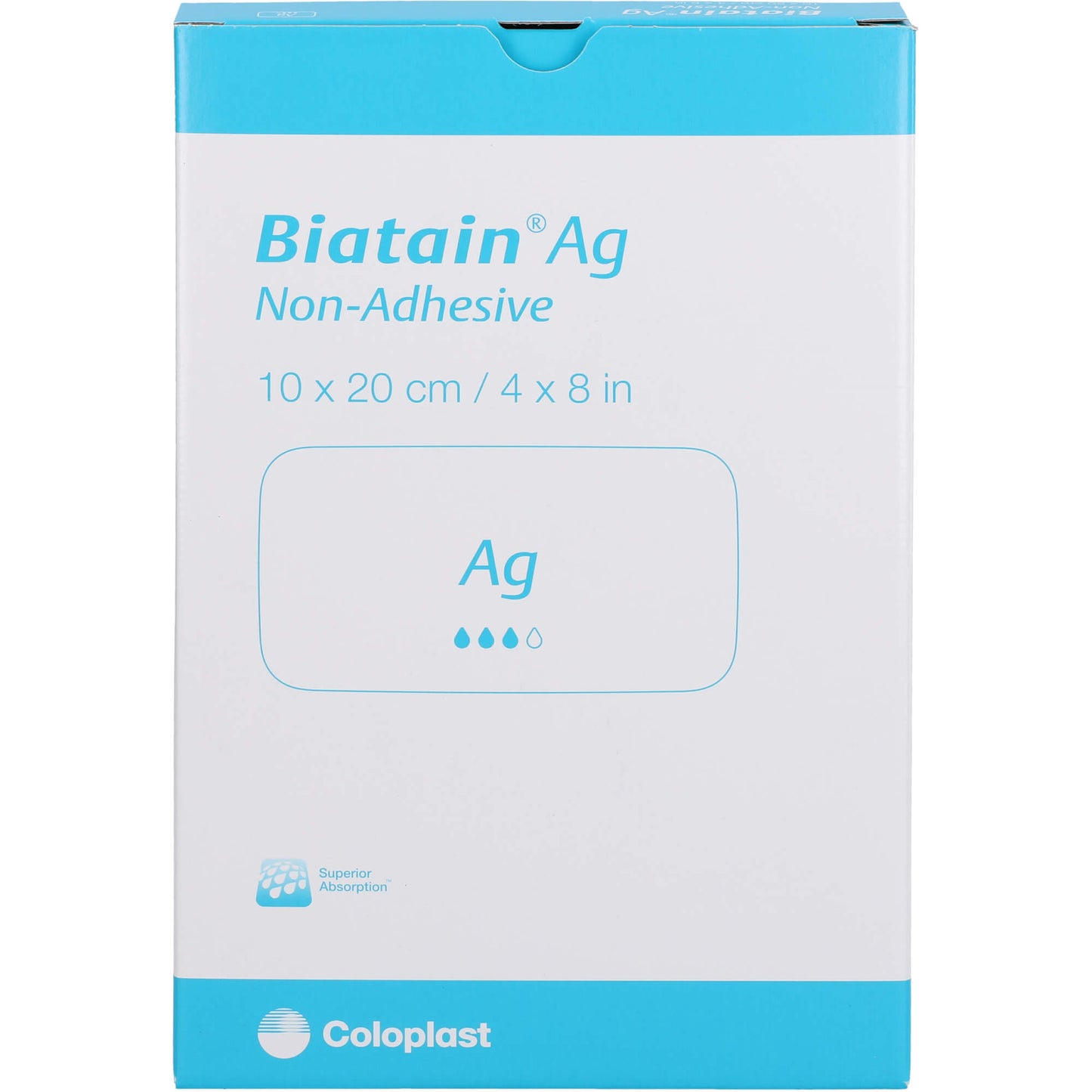 BIATAIN Ag Schaumverband 10x20 cm nicht haftend 5 St