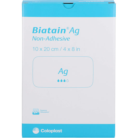 BIATAIN Ag Schaumverband 10x20 cm nicht haftend 5 St