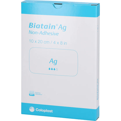 BIATAIN Ag Schaumverband 10x20 cm nicht haftend 5 St