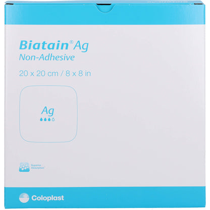 BIATAIN Ag Schaumverband 20x20 cm nicht haftend 5 St