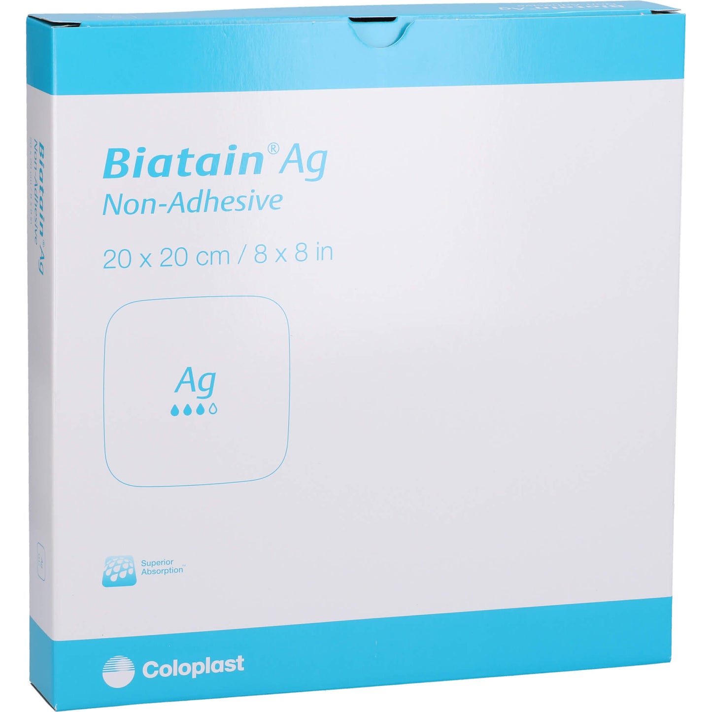 BIATAIN Ag Schaumverband 20x20 cm nicht haftend 5 St