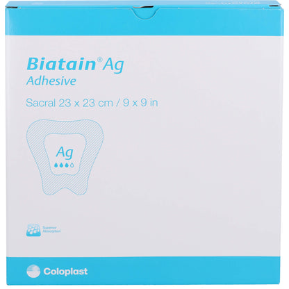 BIATAIN Ag Schaumverband Sakrum 23x23 cm 5 St