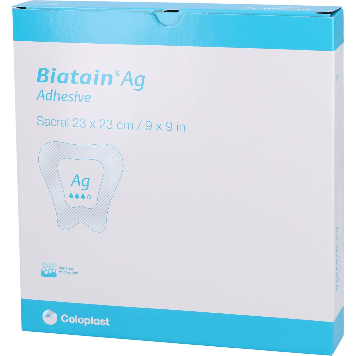 BIATAIN Ag Schaumverband Sakrum 23x23 cm 5 St