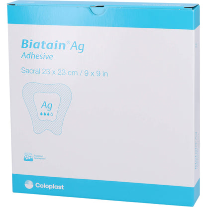 BIATAIN Ag Schaumverband Sakrum 23x23 cm 5 St