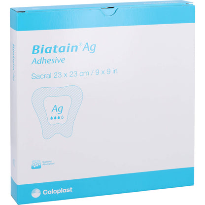 BIATAIN Ag Schaumverband Sakrum 23x23 cm 5 St