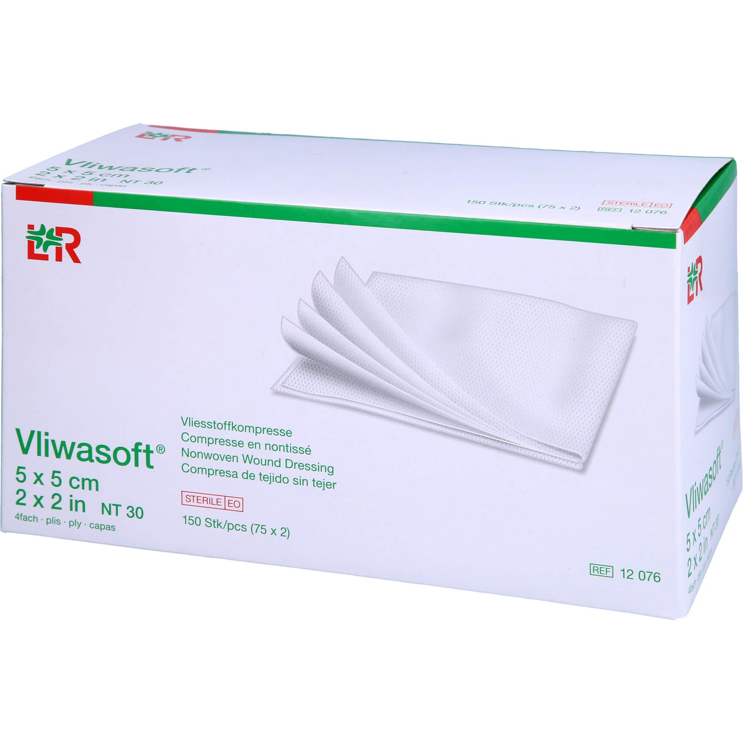 VLIWASOFT Vlieskompressen steril 5x5 cm 4l. 150 St