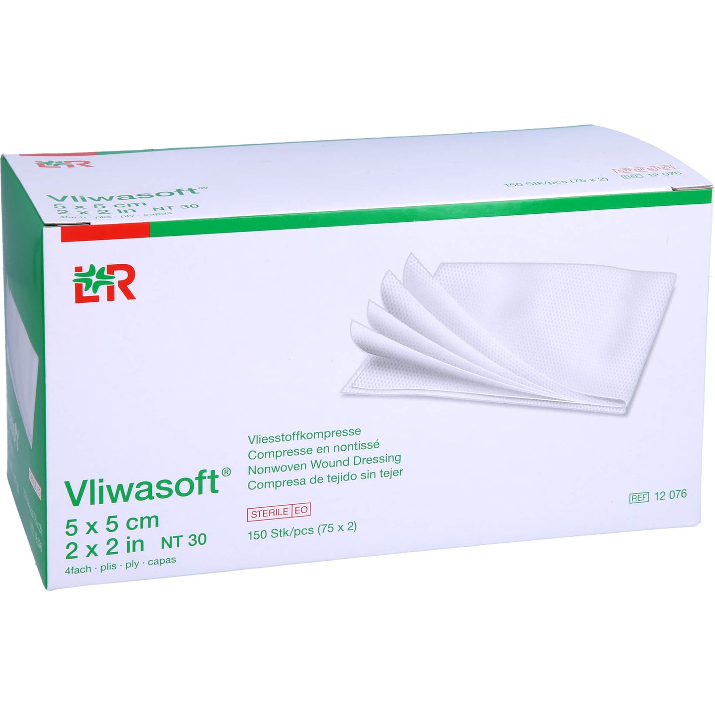 VLIWASOFT Vlieskompressen steril 5x5 cm 4l. 150 St