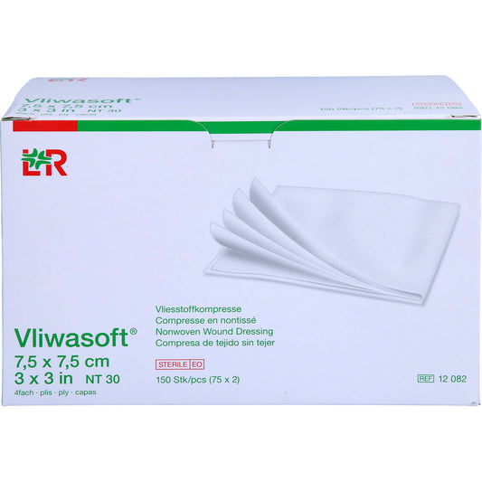 VLIWASOFT Vlieskompressen steril 7,5x7,5 cm 4l. 150 St