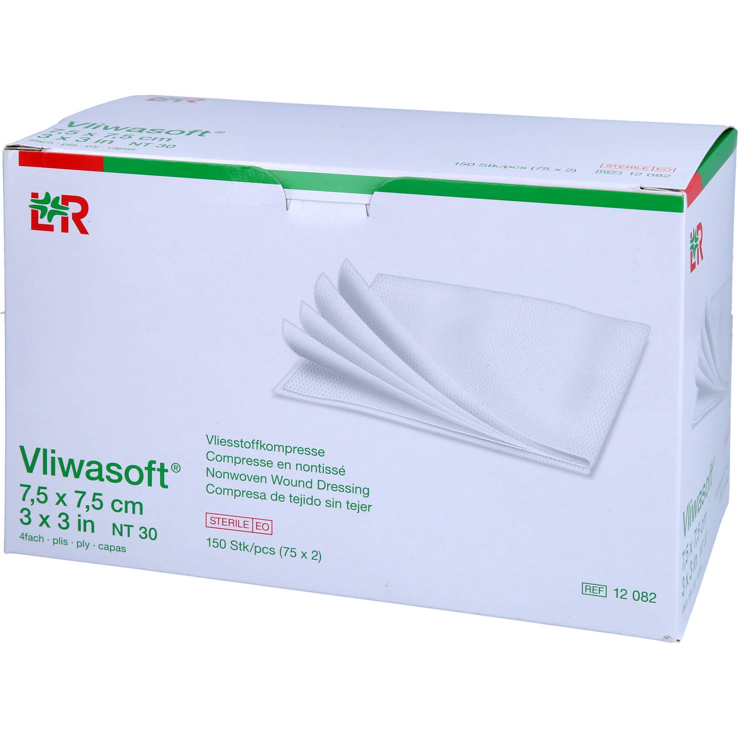 VLIWASOFT Vlieskompressen steril 7,5x7,5 cm 4l. 150 St