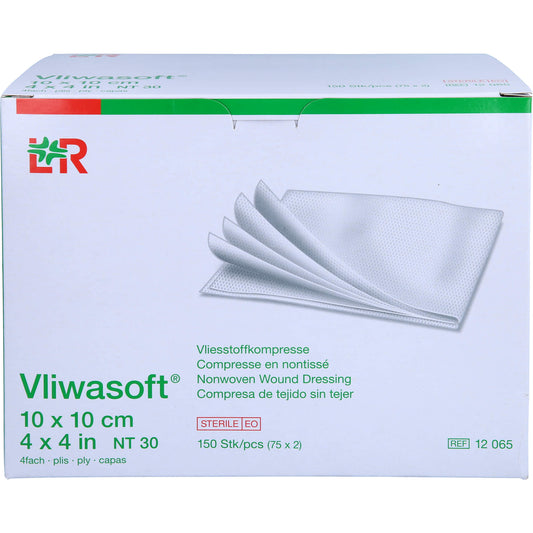 VLIWASOFT Vlieskompressen steril 10x10 cm 4l. 150 St