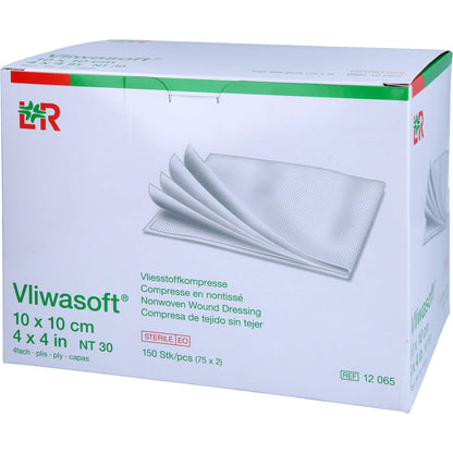 VLIWASOFT Vlieskompressen steril 10x10 cm 4l. 150 St