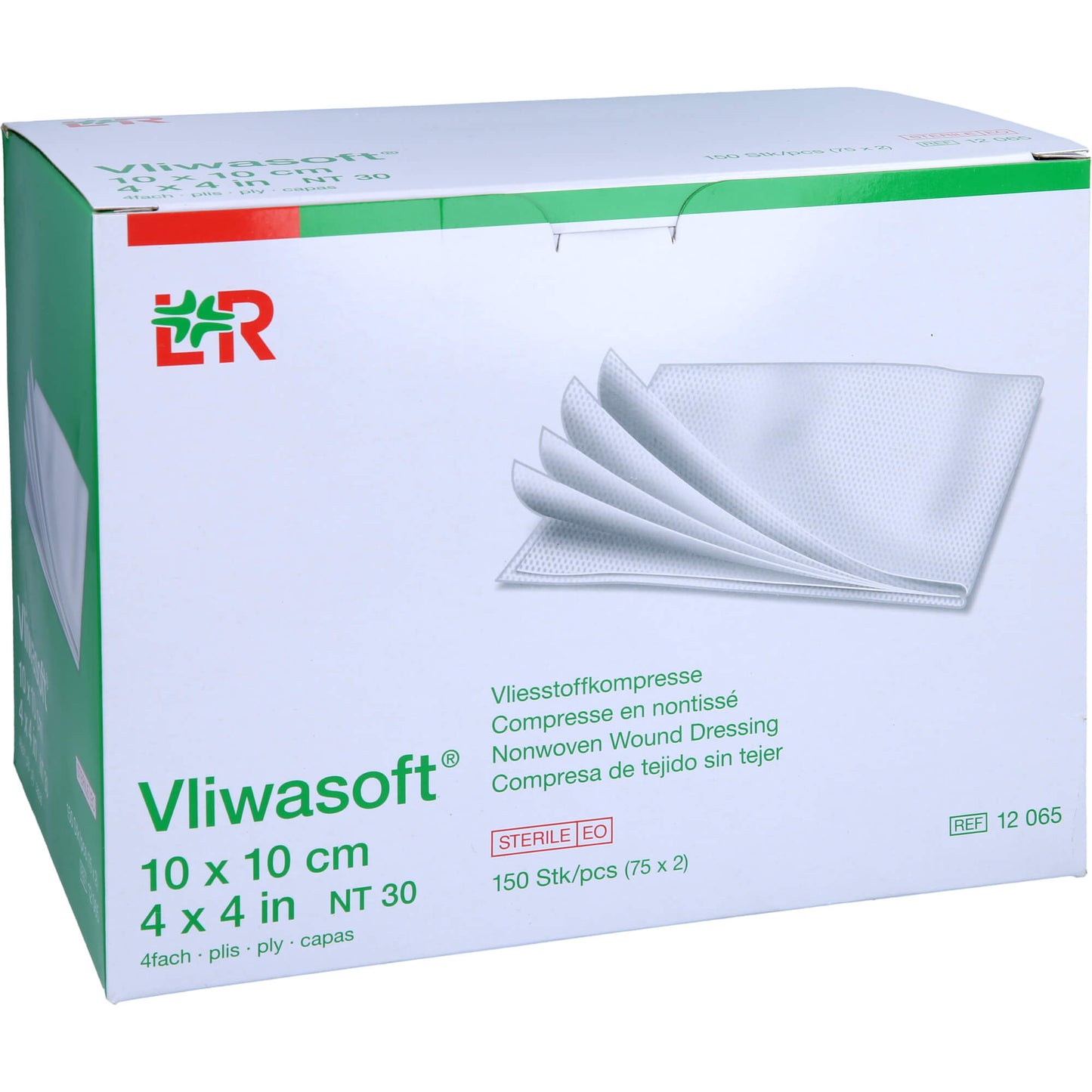 VLIWASOFT Vlieskompressen steril 10x10 cm 4l. 150 St