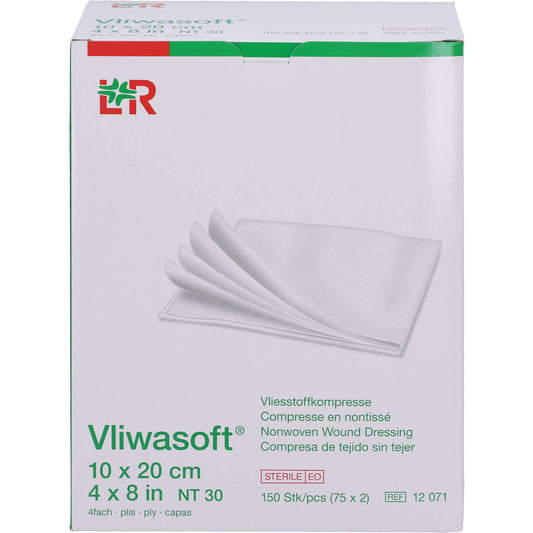 VLIWASOFT Vlieskompressen steril 10x20 cm 4l. 150 St