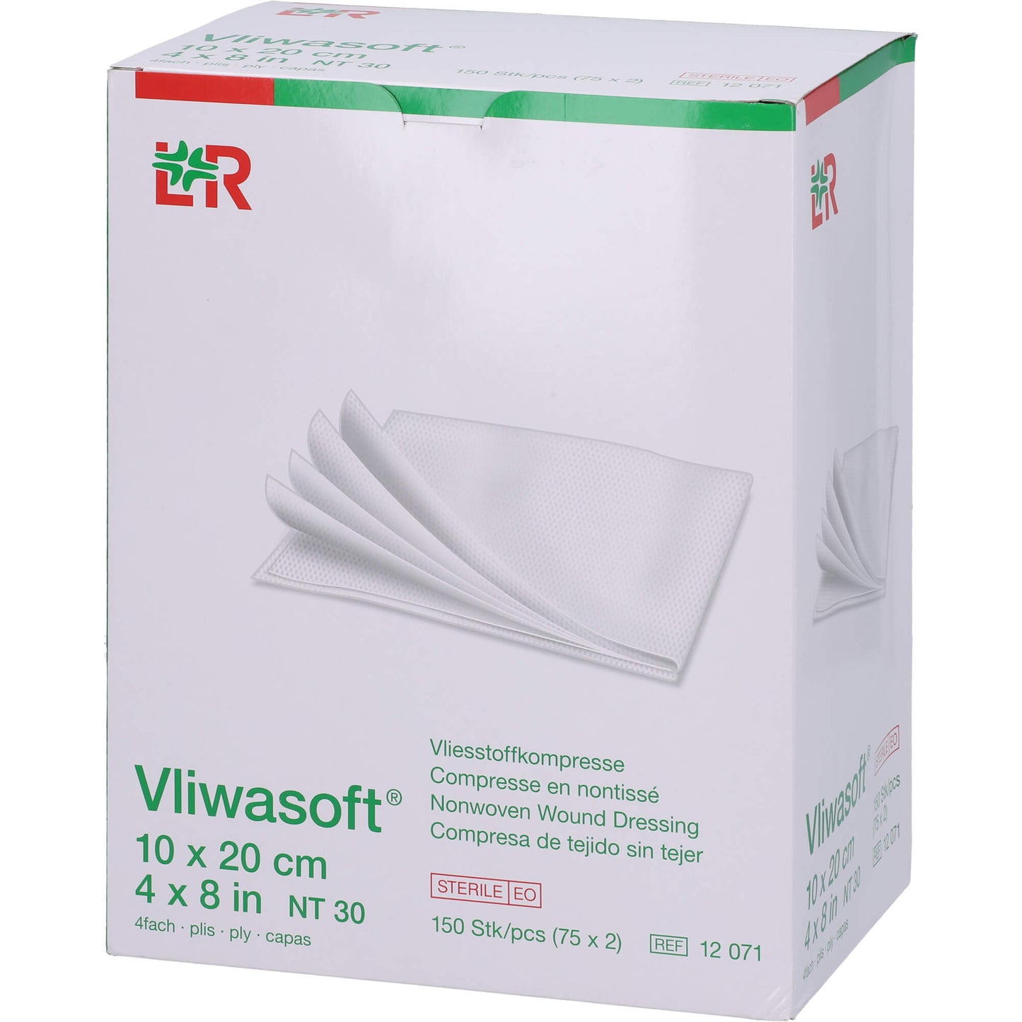 VLIWASOFT Vlieskompressen steril 10x20 cm 4l. 150 St
