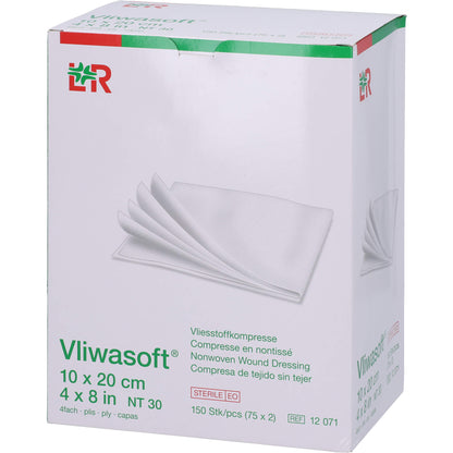 VLIWASOFT Vlieskompressen steril 10x20 cm 4l. 150 St