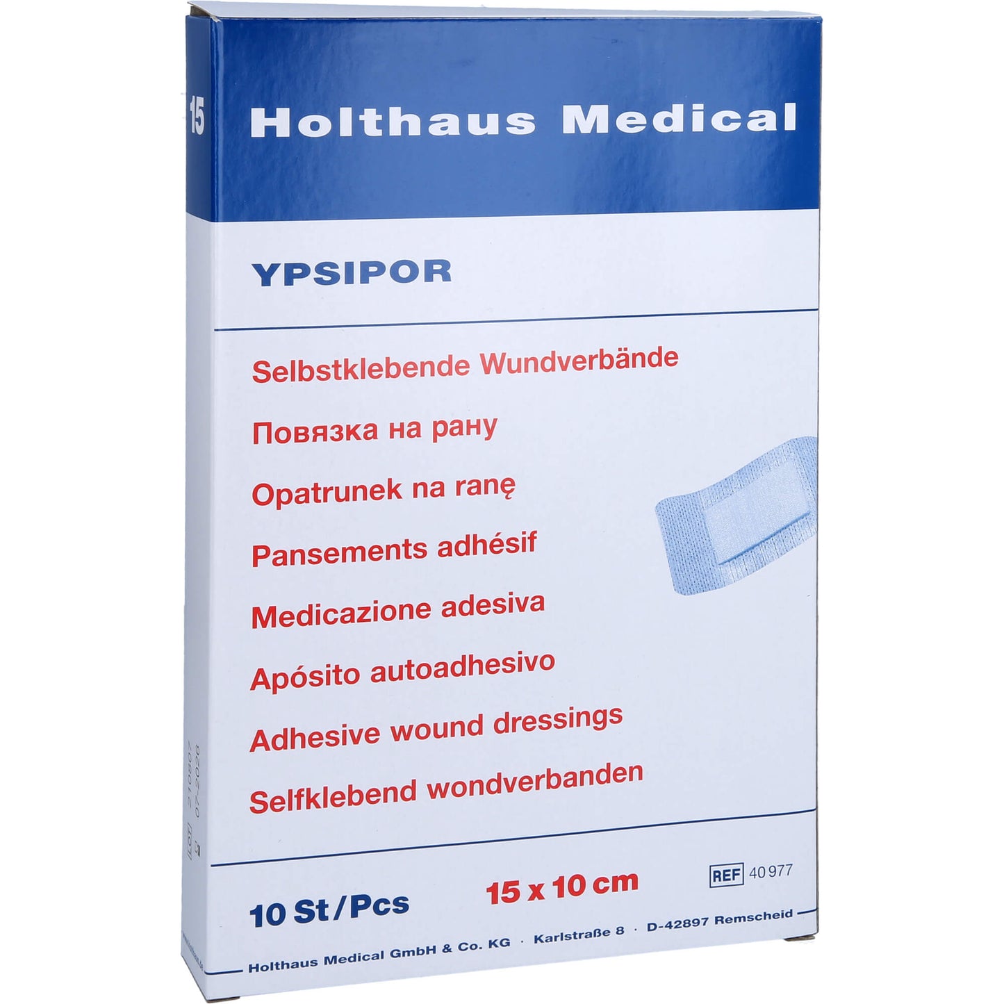 WUNDVERBAND steril YPSIPOR 10x15 cm 10 St