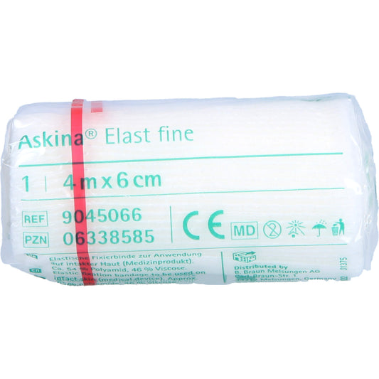 ASKINA Elast Fine Binde 6 cmx4 m cellophaniert 1 St